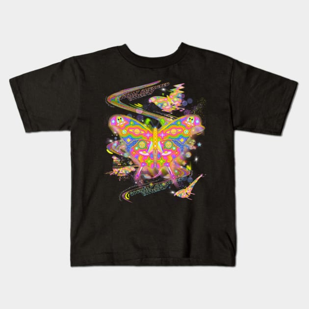 Socially alienated butterfly Kids T-Shirt by Deardarling